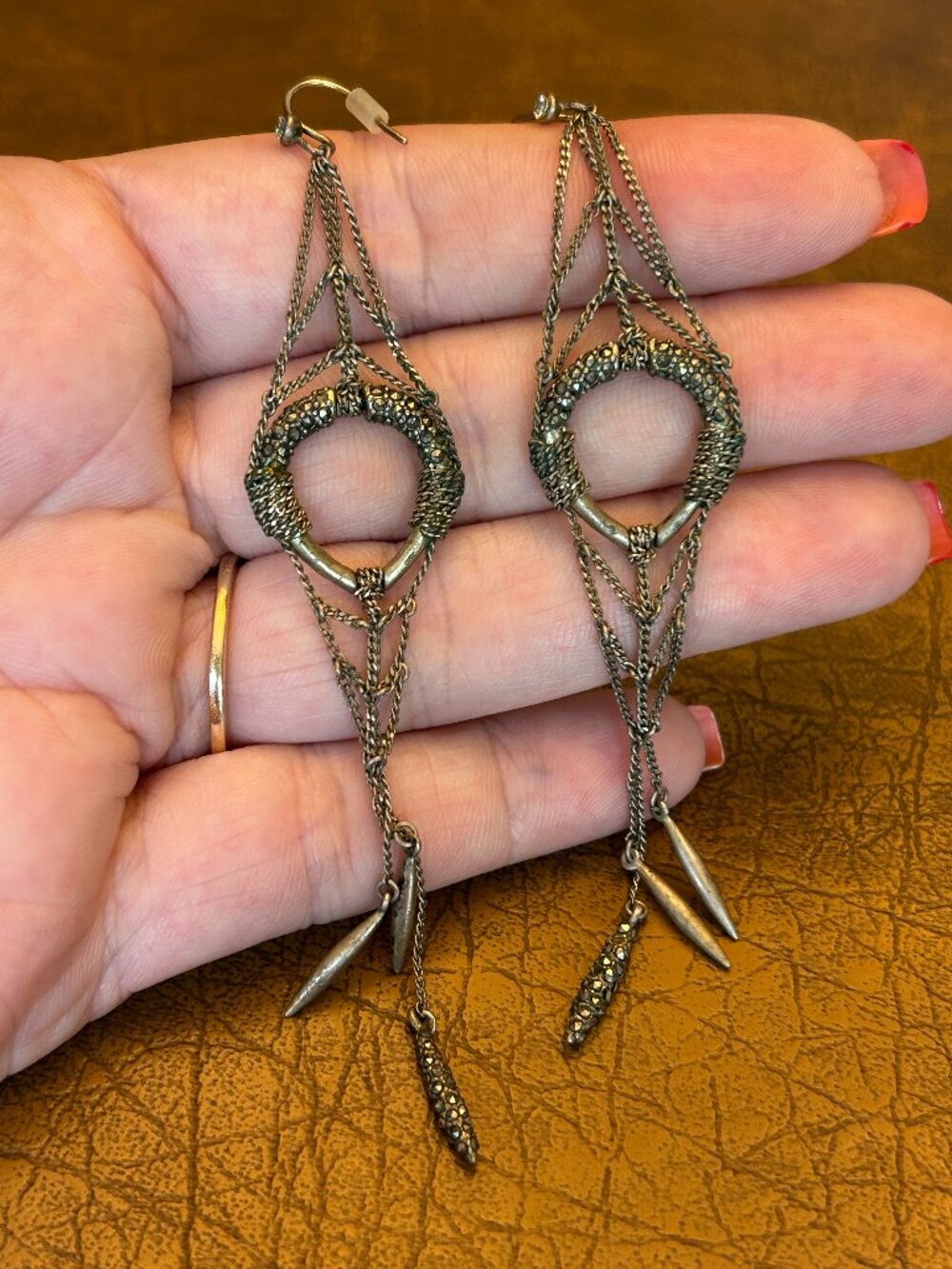Burnished Chain Earrings